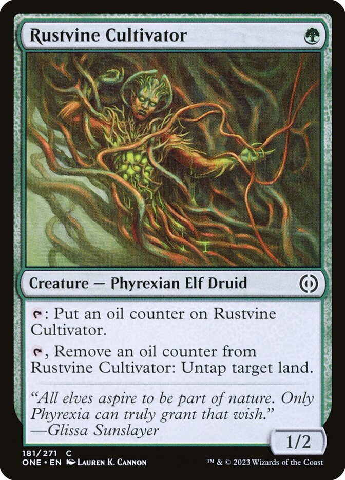 MTG Card Title: Rustvine Cultivator ONE/181