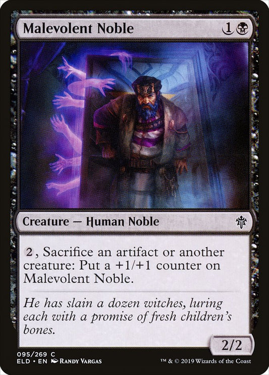 MTG Card Title: Malevolent Noble ELD/95