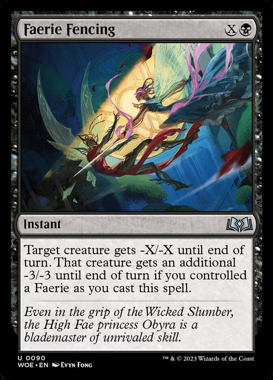MTG Card Title: Faerie Fencing WOE/90