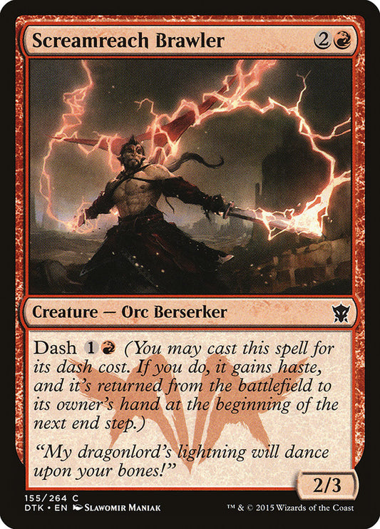MTG Card Title: Screamreach Brawler DTK/155