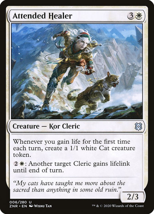 MTG Card Title: Attended Healer ZNR/6