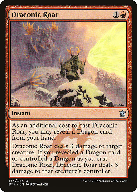 MTG Card Title: Draconic Roar DTK/134