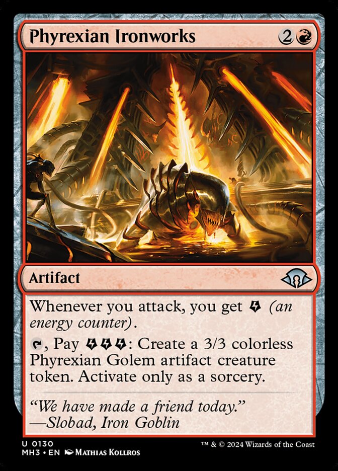 MTG Card Title: Phyrexian Ironworks MH3/130