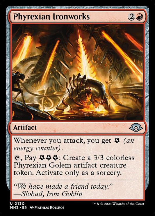 MTG Card Title: Phyrexian Ironworks MH3/130