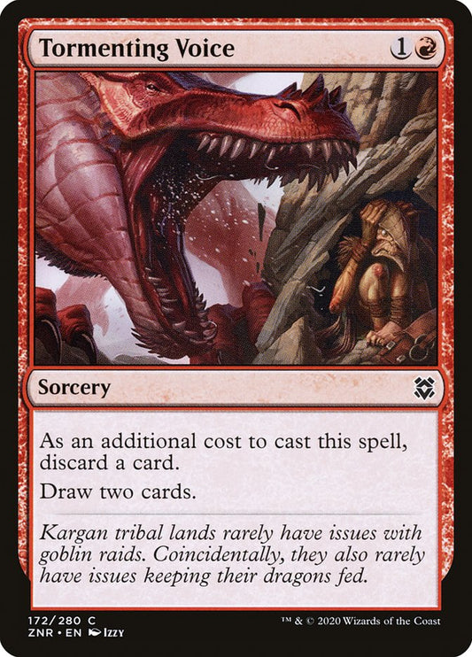 MTG Card Title: Tormenting Voice ZNR/172