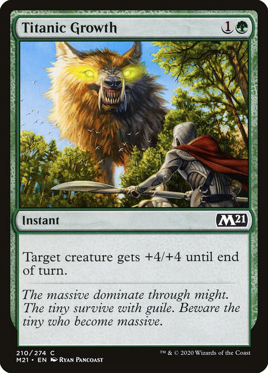 MTG Card Title: Titanic Growth M21/210