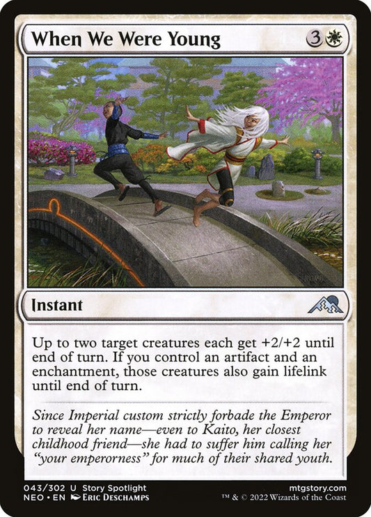 MTG Card Title: When We Were Young NEO/43