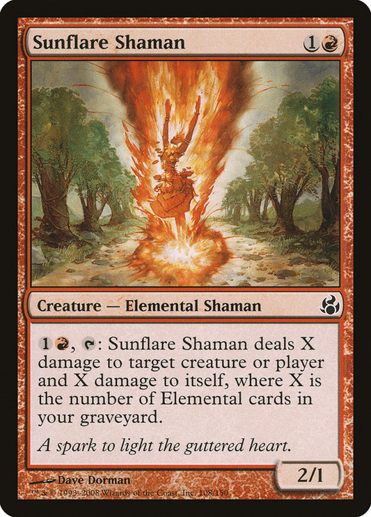 MTG Card Title: Sunflare Shaman MOR/108