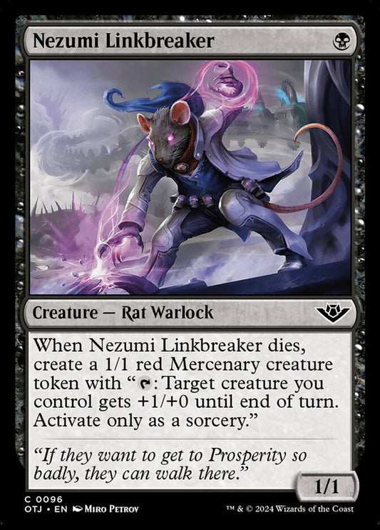 MTG Card Title: Nezumi Linkbreaker OTJ/96