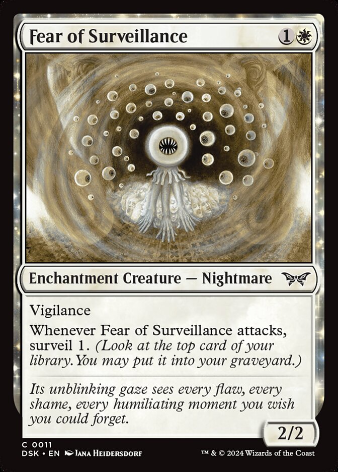 MTG Card Title: Fear of Surveillance DSK/11
