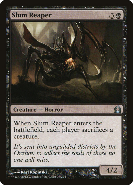 MTG Card Title: Slum Reaper RTR/77