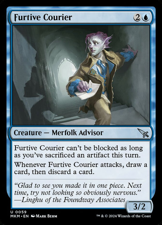 MTG Card Title: Furtive Courier MKM/59