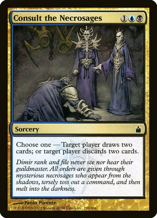 MTG Card Title: Consult the Necrosages RAV/199