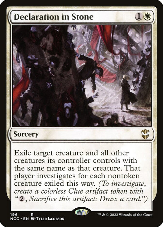 MTG Card Title: Declaration in Stone NCC/196