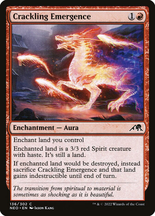 MTG Card Title: Crackling Emergence NEO/136