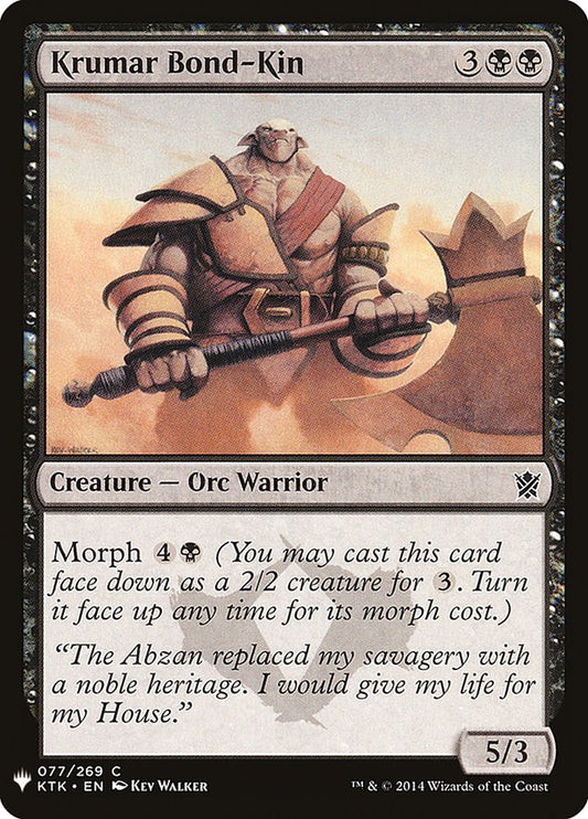 MTG Card Title: Krumar Bond-Kin PLST/KTK-77