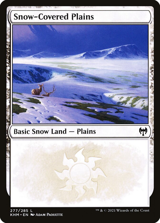 MTG Card Title: Snow-Covered Plains KHM/277