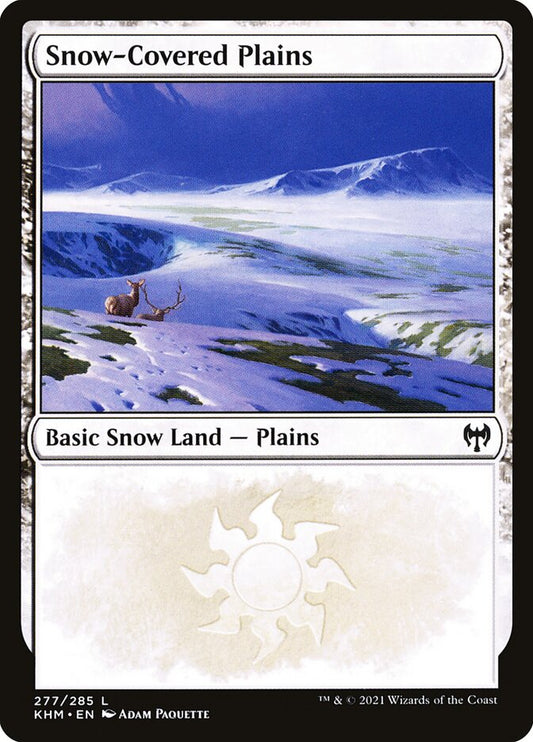 MTG Card Title: Snow-Covered Plains KHM/277