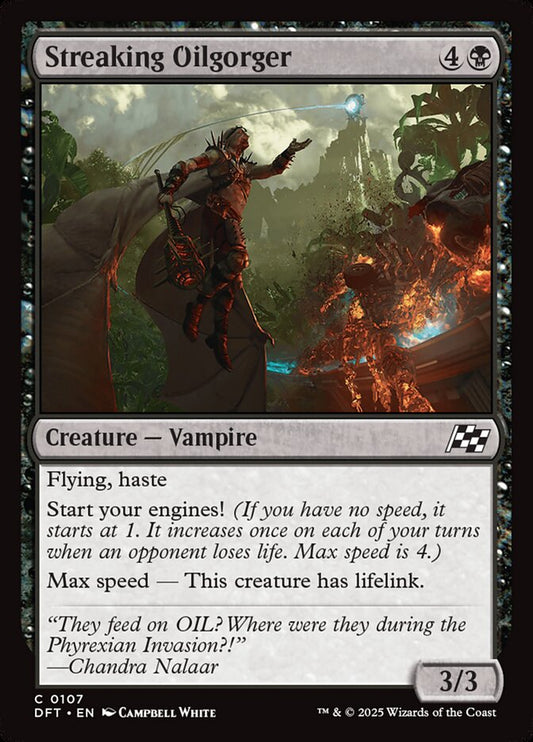 MTG Card Title: Streaking Oilgorger DFT/107