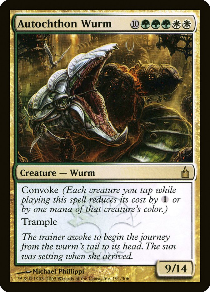 MTG Card Title: Autochthon Wurm RAV/191