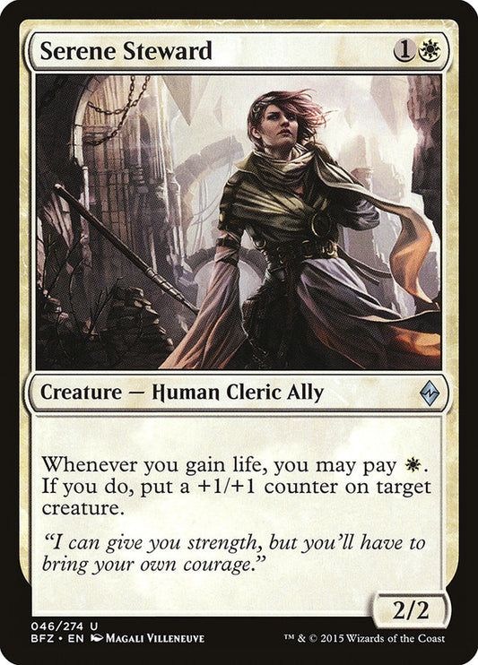 MTG Card Title: Serene Steward BFZ/46