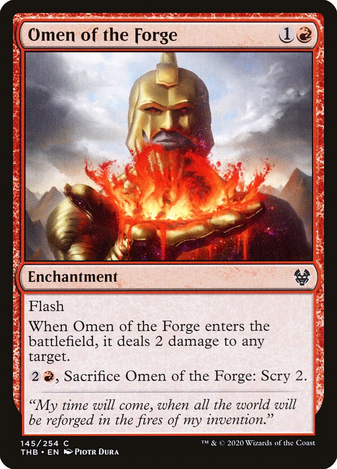 MTG Card Title: Omen of the Forge THB/145
