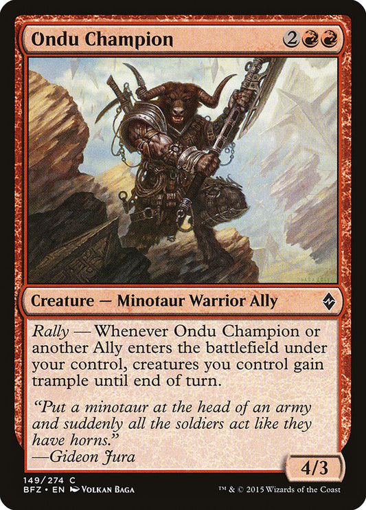 MTG Card Title: Ondu Champion BFZ/149