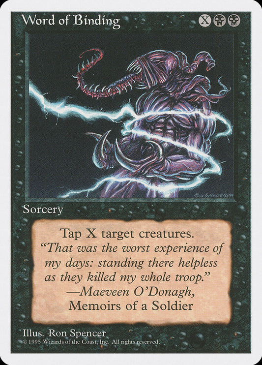 MTG Card Title: Word of Binding 4ED/172