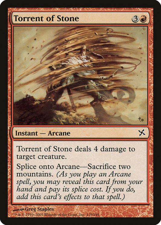 MTG Card Title: Torrent of Stone BOK/119