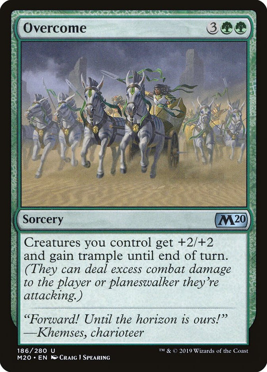 MTG Card Title: Overcome M20/186
