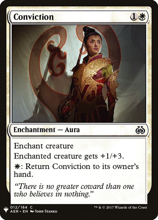 MTG Card Title: Conviction PLST/AER-12