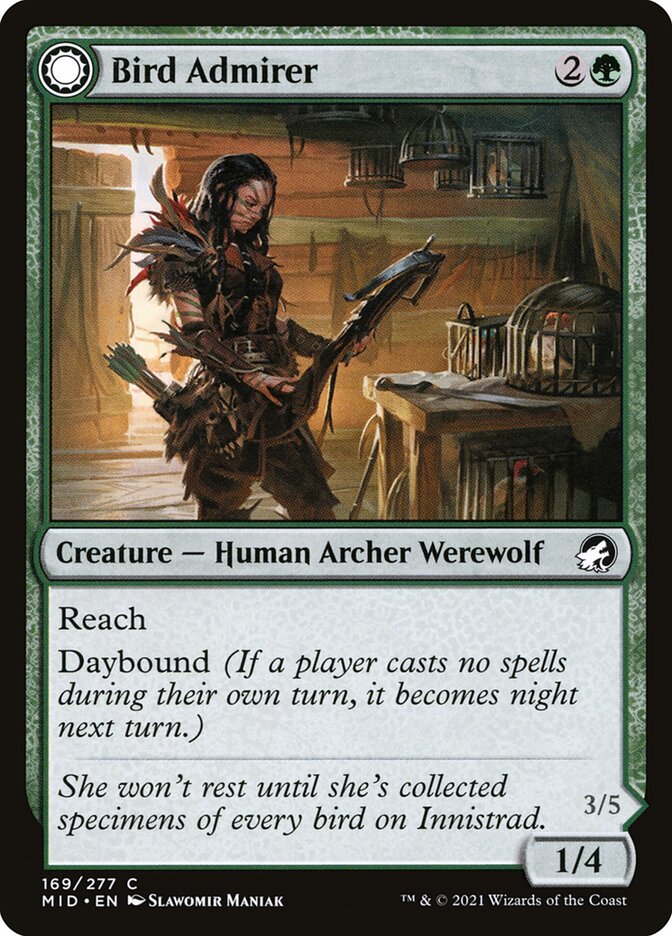 MTG Card Title: Bird Admirer // Wing Shredder MID/169