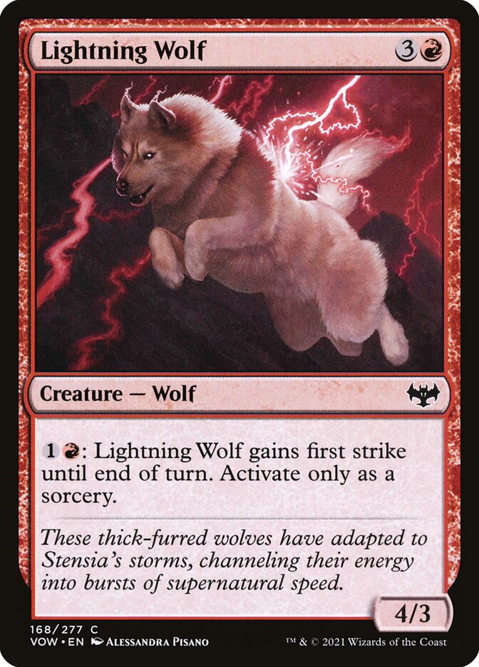 MTG Card Title: Lightning Wolf VOW/168