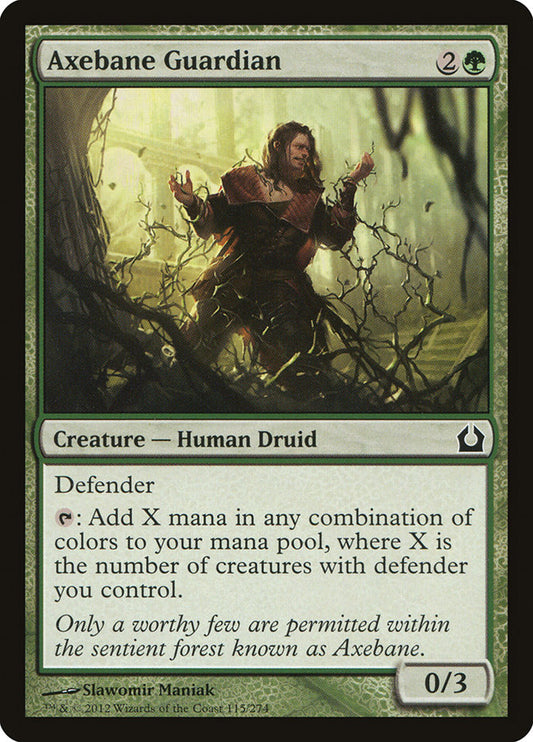 MTG Card Title: Axebane Guardian RTR/115