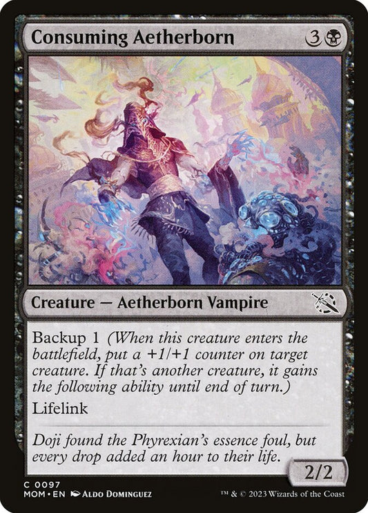 MTG Card Title: Consuming Aetherborn MOM/97