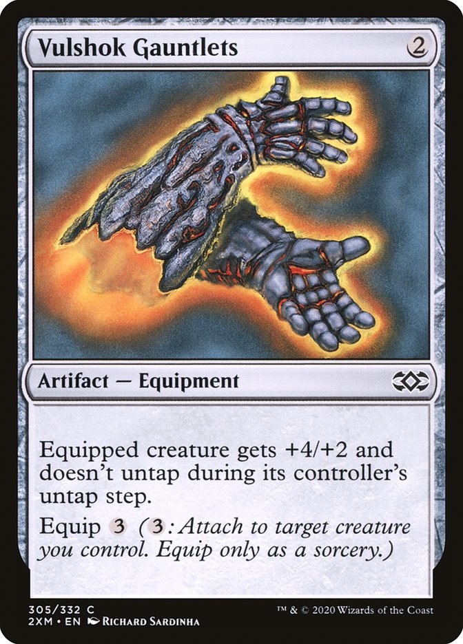 MTG Card Title: Vulshok Gauntlets 2XM/305