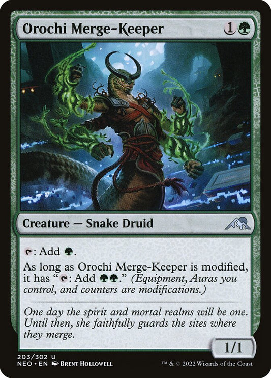 MTG Card Title: Orochi Merge-Keeper NEO/203