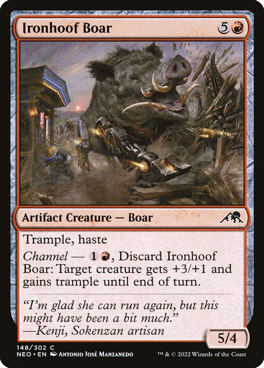 MTG Card Title: Ironhoof Boar NEO/148