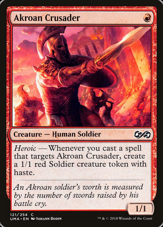 MTG Card Title: Akroan Crusader UMA/121