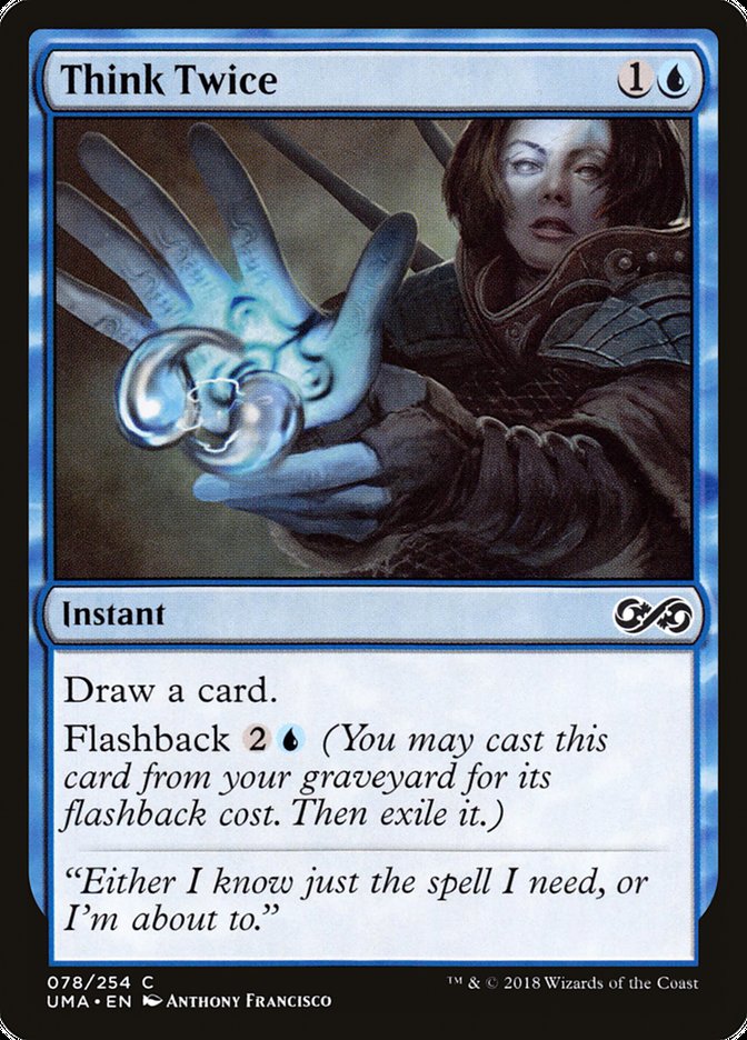 MTG Card Title: Think Twice UMA/78