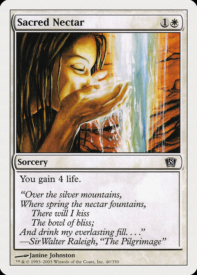 MTG Card Title: Sacred Nectar 8ED/40