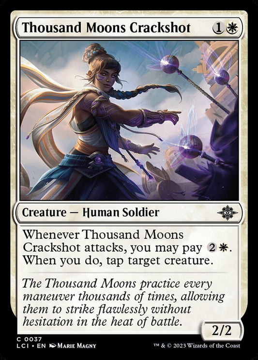 MTG Card Title: Thousand Moons Crackshot LCI/37