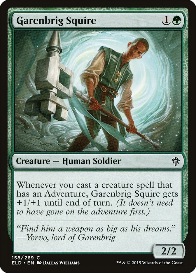 MTG Card Title: Garenbrig Squire ELD/158