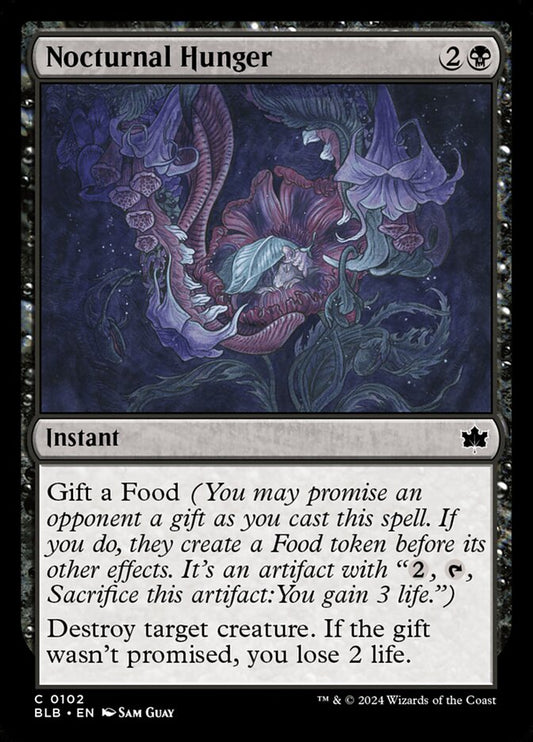 MTG Card Title: Nocturnal Hunger BLB/102
