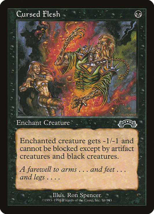 MTG Card Title: Cursed Flesh EXO/56