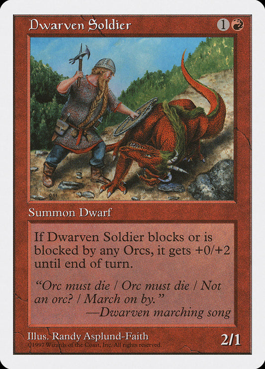 MTG Card Title: Dwarven Soldier 5ED/221