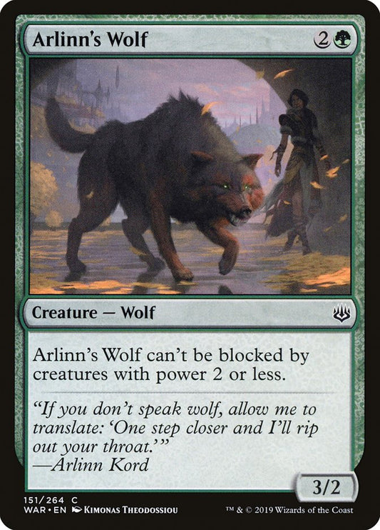 MTG Card Title: Arlinn's Wolf WAR/151