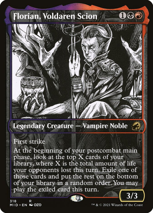 MTG Card Title: Florian, Voldaren Scion MID/318