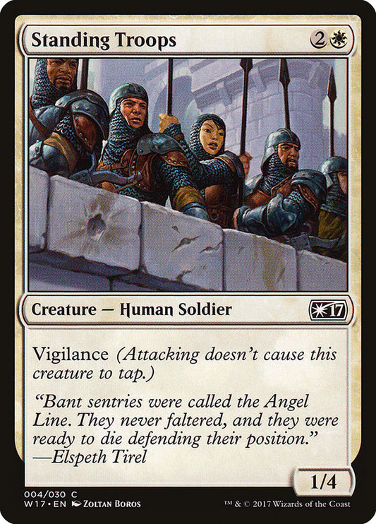 MTG Card Title: Standing Troops W17/4