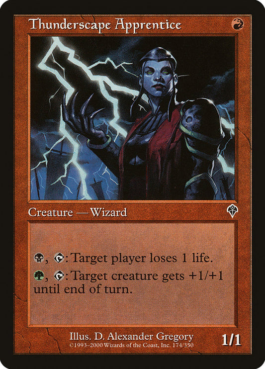 MTG Card Title: Thunderscape Apprentice INV/174